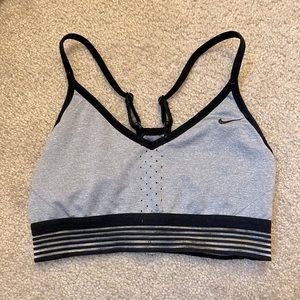 Grey Nike sports bra